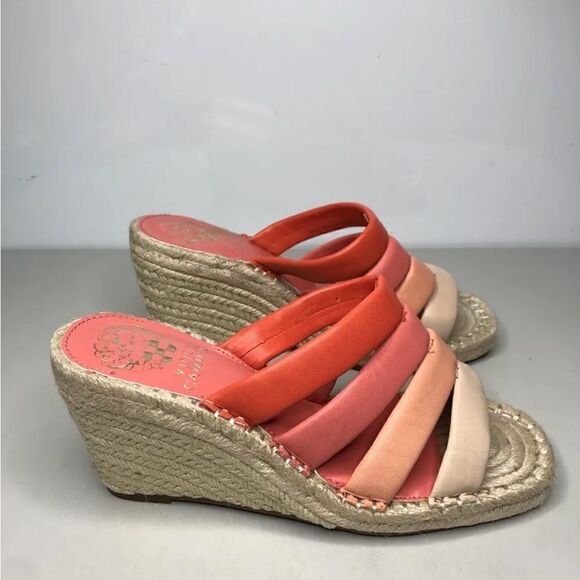 Vince Camuto Molisana Gradient Ombre Pink Leather Espadrilles Sandals Women 6M - Picture 3 of 16
